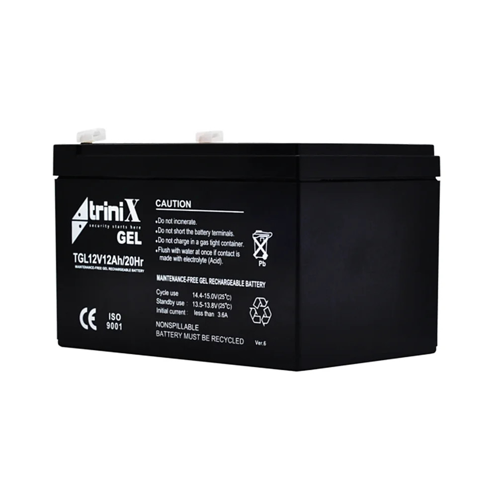 Акумуляторна батарея гелева 12В 12Аг Trinix TGL12V12Ah/20Hr GEL (44-00012)