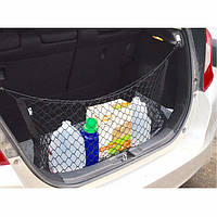 Сетка карман для багажника автомобиля 90х40 см, двухслойная
