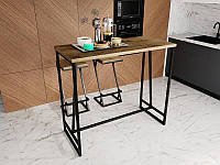 Барный стол на кухню в стиле ЛОФТ с ЛДСП 125х110х57 см Аликанте