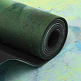 Замшевий двошаровий килимок для йоги з принтом Білий Лотос 183x61x0.3 см Record FI-5662-34, фото 6