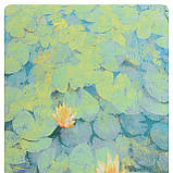 Замшевий двошаровий килимок для йоги з принтом Білий Лотос 183x61x0.3 см Record FI-5662-34, фото 4