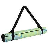 Замшевий двошаровий килимок для йоги з принтом Білий Лотос 183x61x0.3 см Record FI-5662-34, фото 7