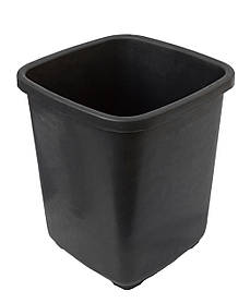 Відро 11 літрів чорне без кришки та без ручки (ХАРПЛАСТМАСС) 25*25*29 см