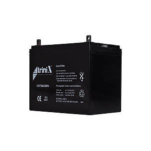 Акумуляторна батарея 12В 75Аг Trinix 12V75Ah/20Hr AGM свинцево-кислотна (44-00048), фото 1