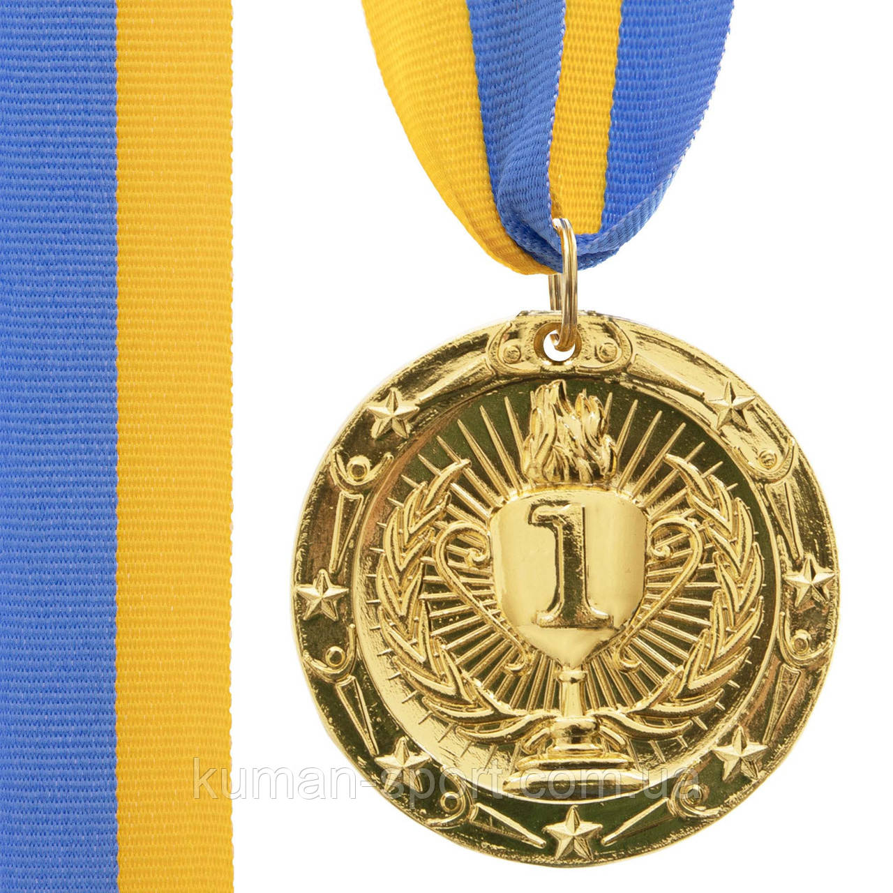 Медаль спортивна "Кубок" (d 4,5, метал) золото, срібло, бронза.