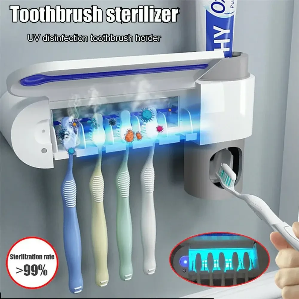 Диспенсер для зубной пасты и УФ стерилизатор , Держатель и стерилизатор для зубных щеток Toothbrush TRA - фото 7 - id-p2122283063