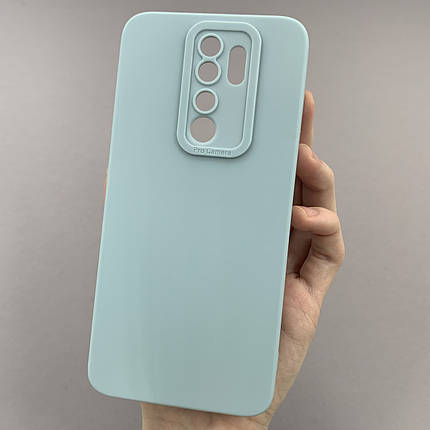 Чохол для Xiaomi Redmi Note 8 Pro чохол однотонний із захистом камери на сяомі редмі нот 8 про блакитний s2l, фото 1