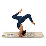 Килимок для йоги замшевий двошаровий Слон та Лотос 183x61x0.3 см Record FI-5662-38, фото 8