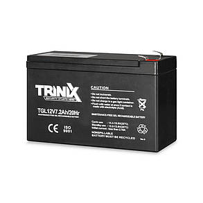 Акумуляторна батарея гелева 12В 7.2Аг Trinix TGL12V7.2Ah/20Hr GEL (44-00060), фото 1