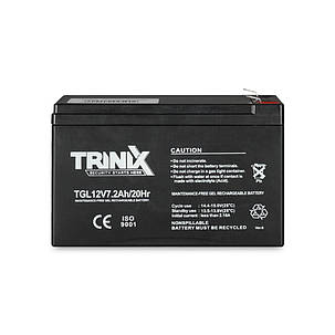Акумуляторна батарея гелева 12В 7.2Аг Trinix TGL12V7.2Ah/20Hr GEL (44-00060), фото 3