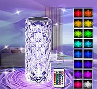 Ночник-светильник rgb кристал сенсорная беспроводная, Светодиодная лампа ночник от usb 16 цветов TRA