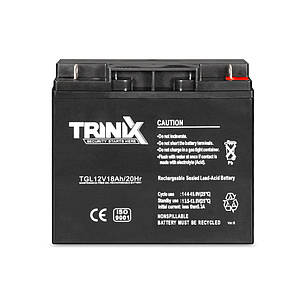 Акумуляторна батарея гелева 12В 18Аг Trinix TGL12V18Ah/20Hr GEL (44-00063), фото 3