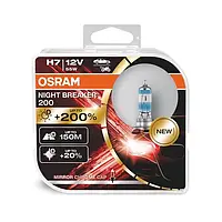 Лампа галогенная 12В H7 "Osram" 55 +200% Night Breaker 200 (2 шт.) (64210 NB200-HCB)