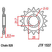 Звезда ведущая, JT Sprocket JTF1537.15RB