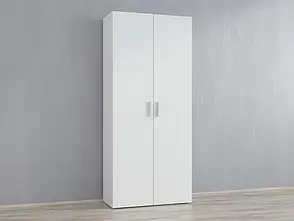 Шафа розпашна з полицями для прибирального інвентарю, пенал у ванну, шафка у ванну SV-MEBLI Білий, фото 2