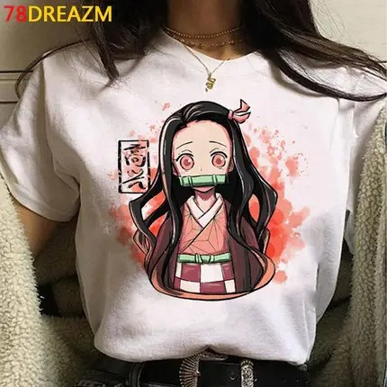 Жіноча футболка Аніме вбивця демонів, T-shirt Anime demon slayer