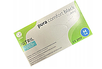 Перчатки нитриловые Pura Comfort Black черные 100шт М