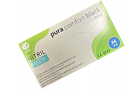 Рукавички нітрилові Pura Comfort Black чорні 100шт М