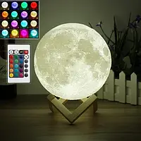 Лампа-ночник луна 3d moon lamp 10 см с сенсорным управлением , Настольный светильник луна TRA