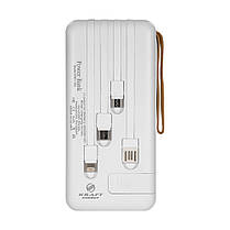 Повербанк 20000mAh Power Bank Kraft KPB-1120L White LED-ліхтар (43-00054), фото 4