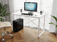 Компьютерный стол Лофтовый, офисный стол из ЛДСП 140х75х60 см Белый.