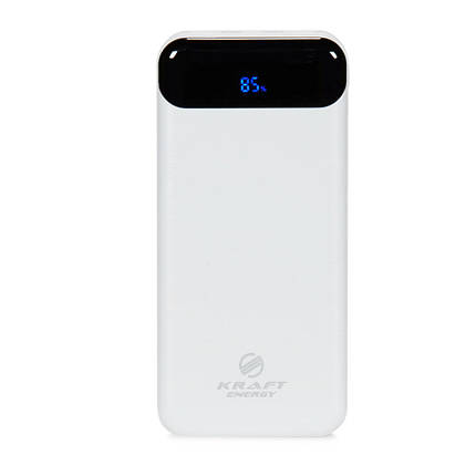 Повербанк 20000mAh Power Bank Kraft KPB-2020FC White 22.5W QC3.0 (43-00058), фото 1