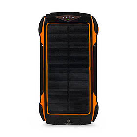 Повербанк з сонячною панеллю 20000mAh Power Bank Kraft KPB-U1820WCS Orange бездротова зарядка (43-00067)