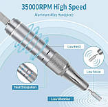 Професійний фрезер SG801 із акумулятором на 50 Вт. та 35 000 об. білого кольору - для манікюру та педикюру, фото 3