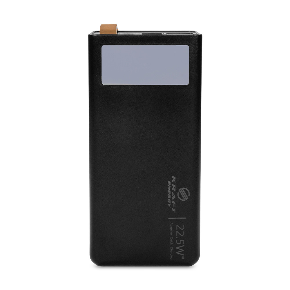 Повербанк 30000mAh Power Bank Kraft KPB-2330FCL Black 22.5W QC3.0 LED-ліхтар (43-00083)