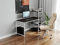 Компьютерный стол Лофтовый, офисный стол из ЛДСП 120х75х60 см Белый-Венге темный