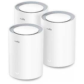 Маршрутизатор WiFi Mesh-система WiFi 6 Cudy M1800 (3-Pack) 3 штуки дводіапазонні гігабітні (73-00516)