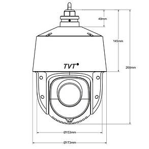 IP PTZ-відеокамера 8Mp TVT TD-8483IS2N(PE/25M/AR15) f=4.8-120mm 25x (77-00288), фото 4