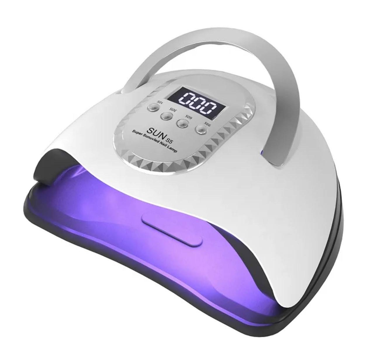 Професійна лампа UV/LED Sun S5 на 280 Вт. зі знімним дном та дисплеєм - для сушіння всіх видів покриттів, фото 1
