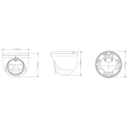 Тепловізійна IP-відеокамера 5Mp TVT TD-5525E1-VT(7/PE) f=8mm, thermal 256x192 f=7mm (77-00321), фото 3