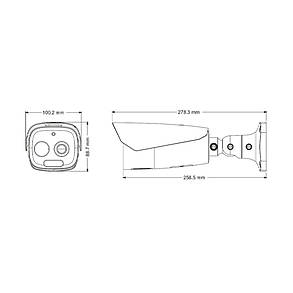 Тепловізійна IP-відеокамера 5Mp TVT TD-5433E1-VT(19/PE) f=12mm, thermal 384x288 f=19mm (77-00317), фото 3