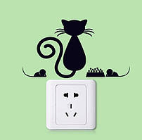 Наліпка на стіну КІТ 01