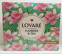 Набір Колекція чаю Ловаре Lovare Flowers&Tea (12 видів з 5 шт) 110 г (Портфельчик)