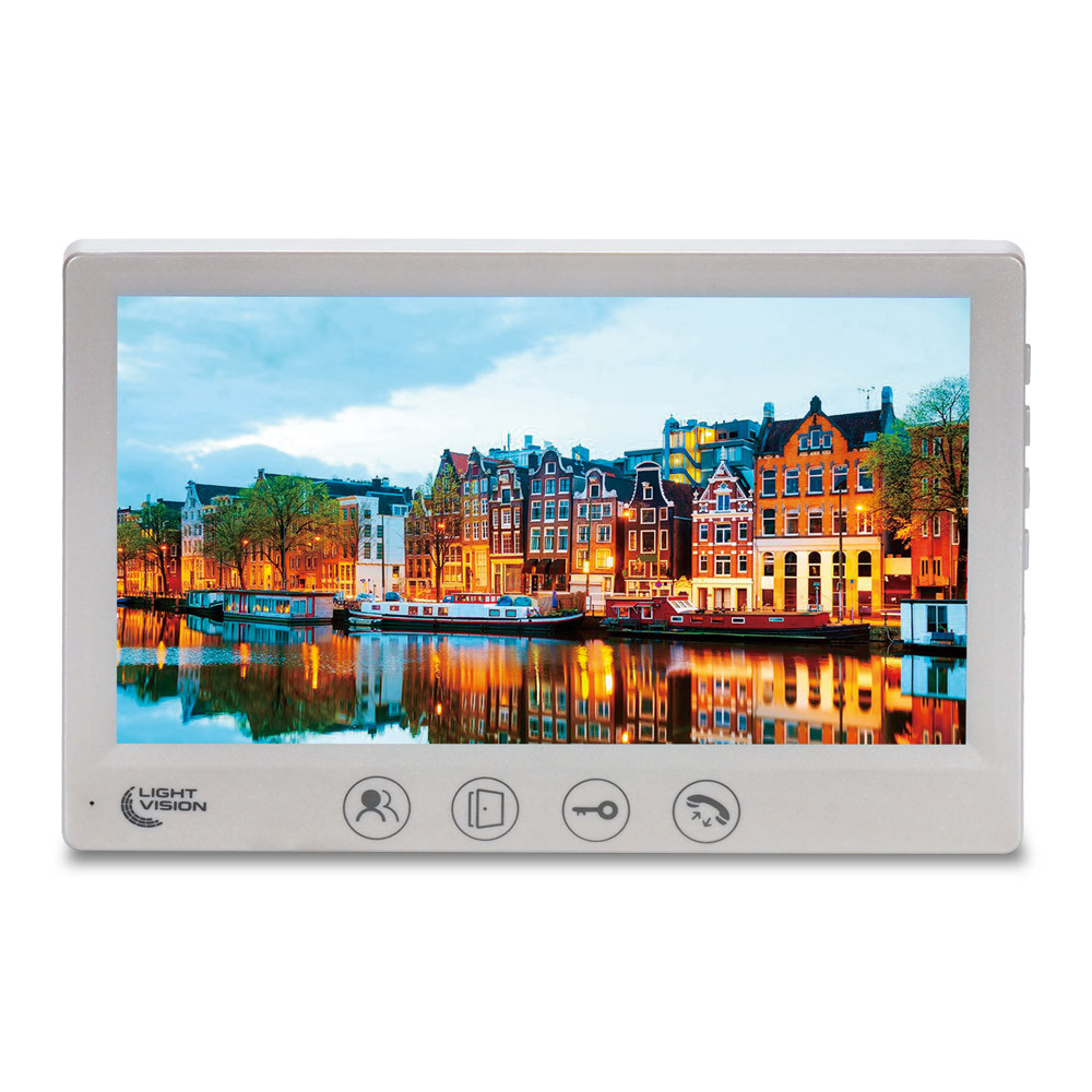 Відеодомофон 7" Light Vision AMSTERDAM FHD White (82-00206)