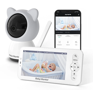 Відеоняня Wi-Fi Baby Monitor B5 з датчиком звуку, руху, нічне бачення + термометр, радіоняня, няня