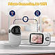 Відеоняня Baby MonitorVB802 з датчиком звуку, нічне бачення + термометр, радіоняня, няня, фото 4