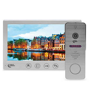 Комплект відеодомофона Light Vision: домофон 7" AMSTERDAM FHD White та відеопанель RIO FHD Grey (82-00206-82-00216), фото 1