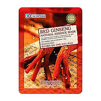 Тканевая маска для лица с женьшенем Food A Holic 3D Shape Natural Essence Mask Red Ginseng