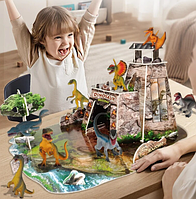 Пазлы 3D "Dinosaur Scene Puzzle" (28 элементов, 8 фигурок динозавра, в коробке) 99888-14 E