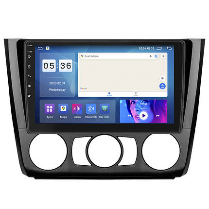 Магнітола Lesko BMW 1 серії I (E81/E82/E87/E88) Рестайлінг Manual AC 2007-2011 9" 4/64Gb CarPlay 4G Prime, фото 1