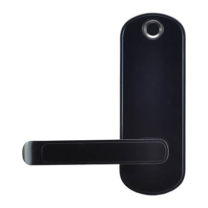 Замок біометричний автономний Trinix TRL-5107BTF Black Left з Bluetooth, зчитувачем відбитків пальців і карт Mifare (65-00046), фото 1
