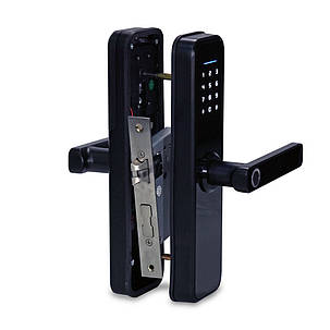 Замок біометричний автономний Trinix TRL-5305BTF Black з Bluetooth, зчитувачем відбитків пальців і карт Mifare (65-00063), фото 3