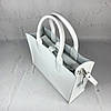 Сумка жіноча "СОЛО" натуральна шкіра, біла матова, фото 3