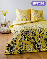 Комплект постельного белья двуспальный поликоттон черный-желтый 363373