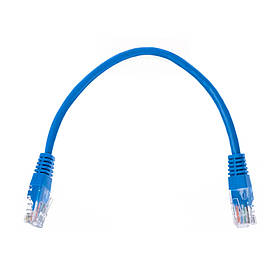 Патч-корд мережевий E-NET UTP, RJ-45, CAT.5/CAT.6, 0.3m (25-00101)