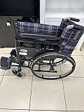 Інвалідний візок G100 складний сталевий Karadeniz Medikal, фото 8